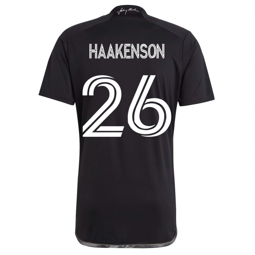 Mujer Camiseta Luke Haakenson #26 Negro 2ª Equipación 2023/24 La Camisa México