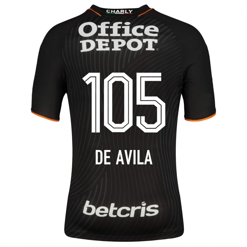 Mujer Camiseta José De Ávila #105 Negro 2ª Equipación 2023/24 La Camisa México