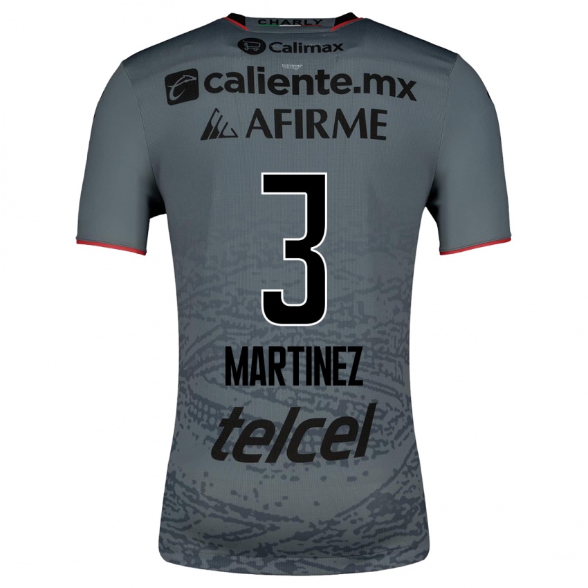 Mujer Camiseta Nathaly Martinez #3 Gris 2ª Equipación 2023/24 La Camisa México