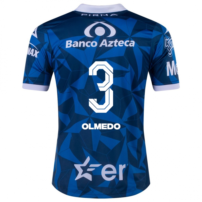 Mujer Camiseta Sebastián Olmedo #3 Azul 2ª Equipación 2023/24 La Camisa México