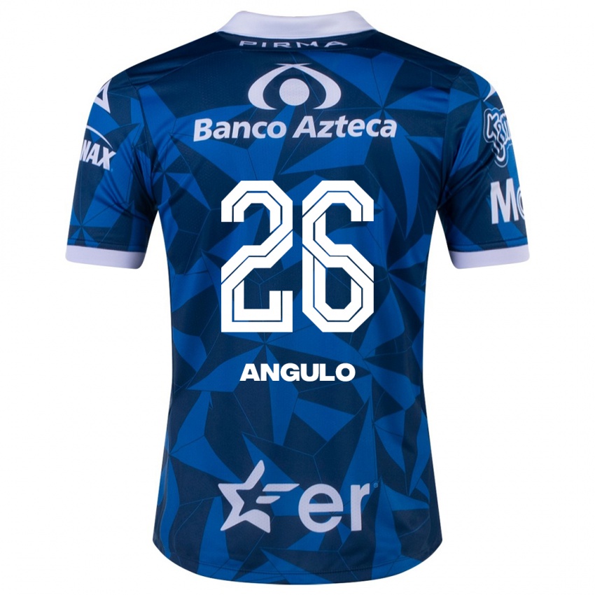 Mujer Camiseta Brayan Angulo #26 Azul 2ª Equipación 2023/24 La Camisa México