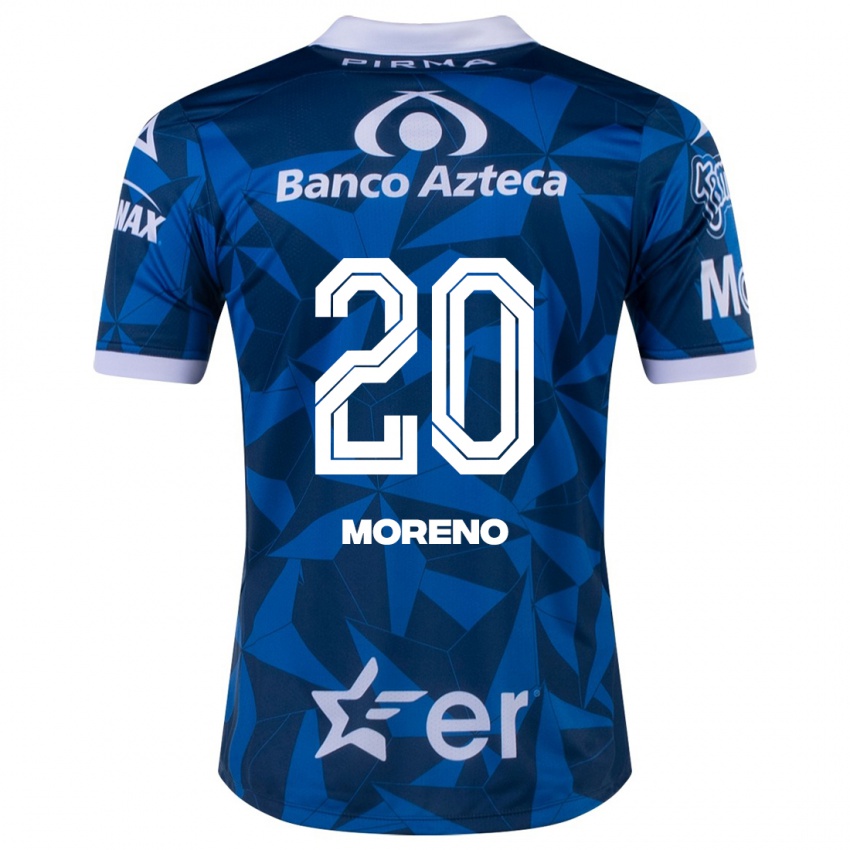 Mujer Camiseta Ximena Moreno #20 Azul 2ª Equipación 2023/24 La Camisa México