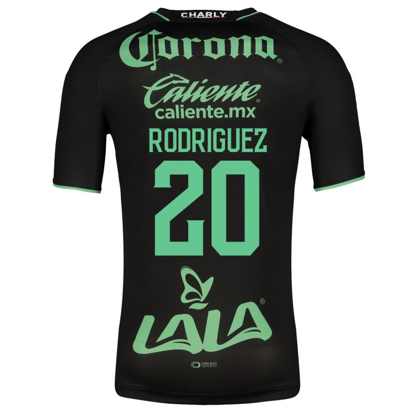 Mujer Camiseta Hugo Rodriguez #20 Negro 2ª Equipación 2023/24 La Camisa México