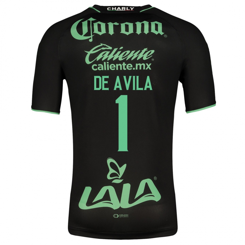 Mujer Camiseta Hannia De Avila #1 Negro 2ª Equipación 2023/24 La Camisa México