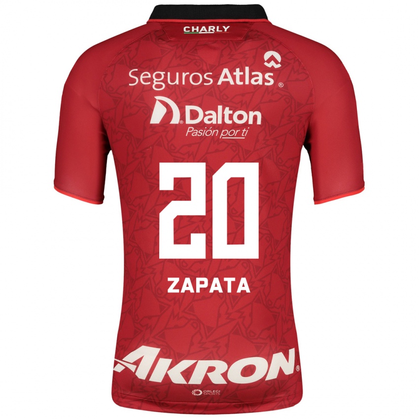 Mujer Camiseta Juan Zapata #20 Rojo 2ª Equipación 2023/24 La Camisa México