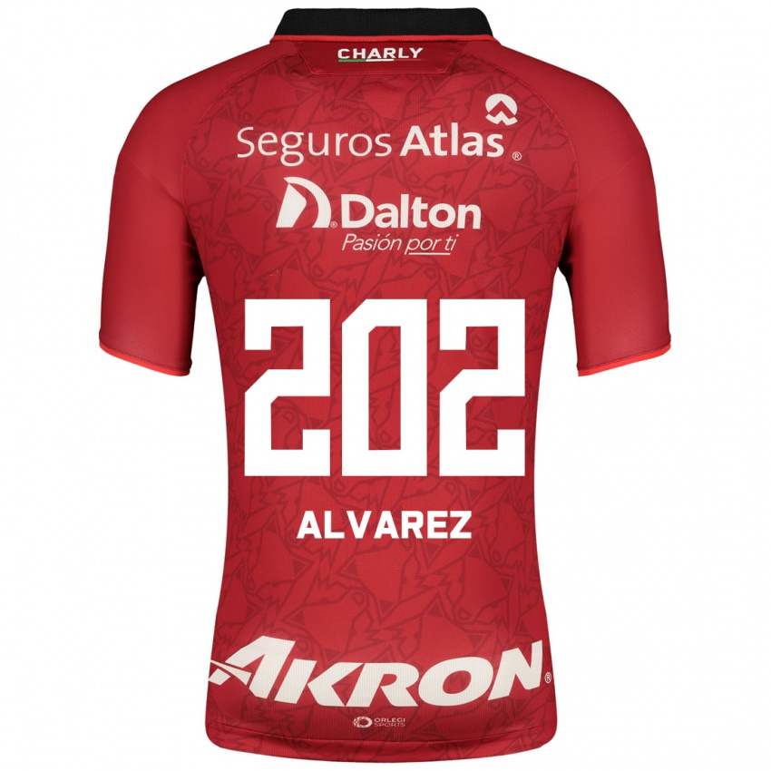Mujer Camiseta Sergio Álvarez #202 Rojo 2ª Equipación 2023/24 La Camisa México