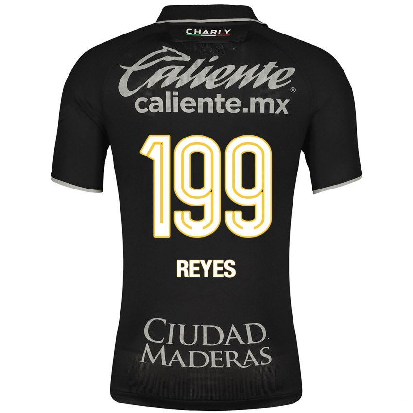 Mujer Camiseta Jonathan Reyes #199 Negro 2ª Equipación 2023/24 La Camisa México