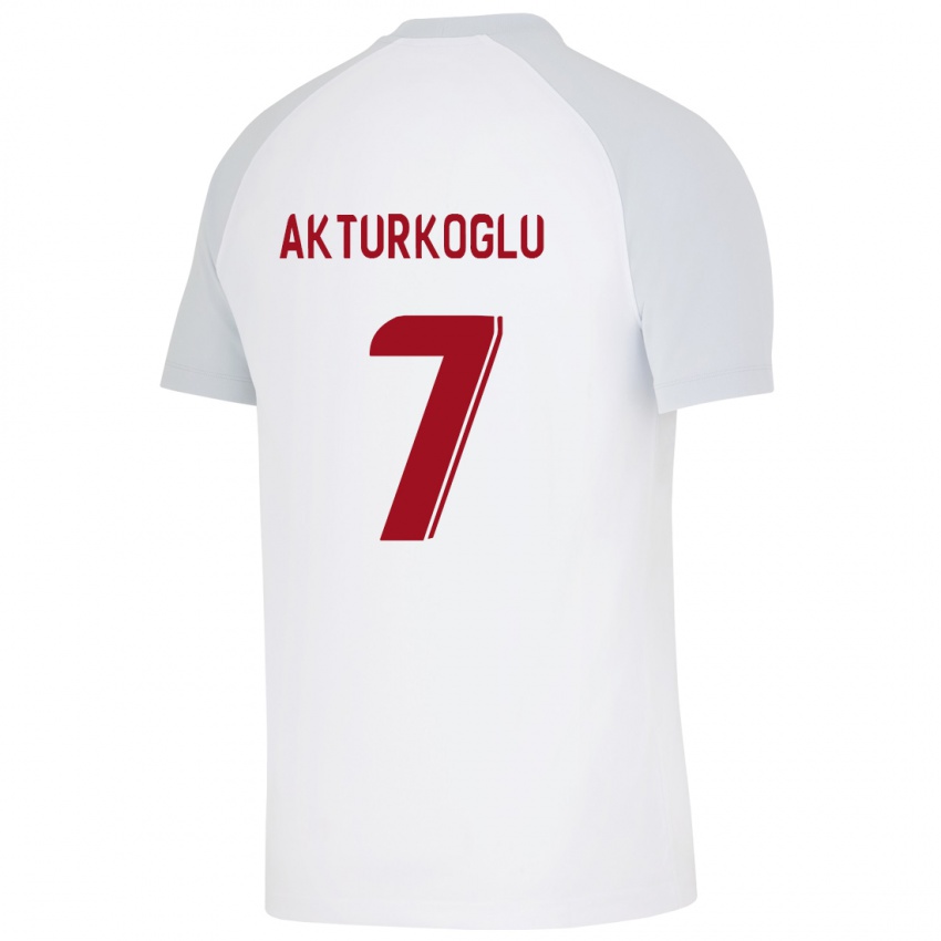 Mujer Camiseta Kerem Aktürkoğlu #7 Blanco 2ª Equipación 2023/24 La Camisa México