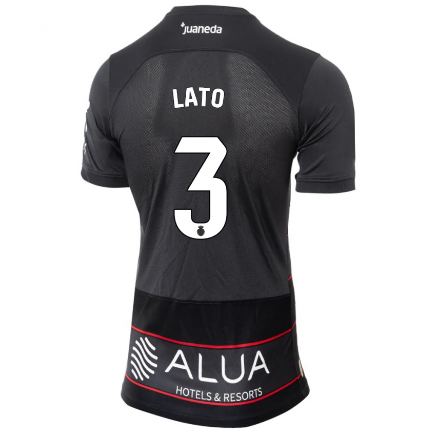 Mujer Camiseta Toni Lato #3 Negro 2ª Equipación 2023/24 La Camisa México
