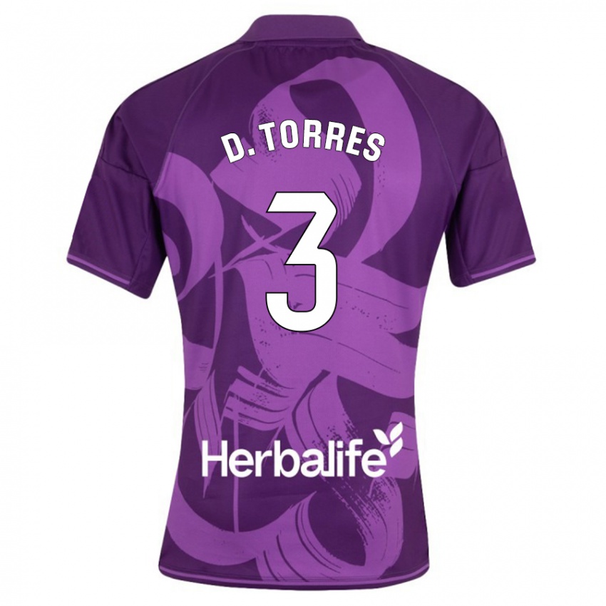 Mujer Camiseta David Torres #3 Violeta 2ª Equipación 2023/24 La Camisa México