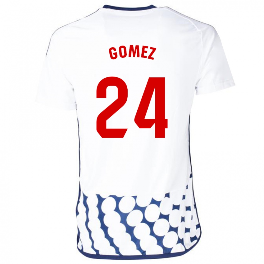 Mujer Camiseta Jonathan Gómez #24 Blanco 2ª Equipación 2023/24 La Camisa México