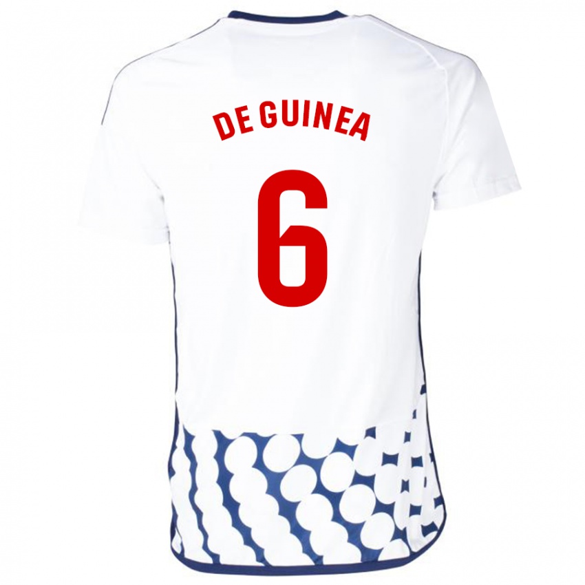 Mujer Camiseta Asier Ortiz De Guinea #6 Blanco 2ª Equipación 2023/24 La Camisa México