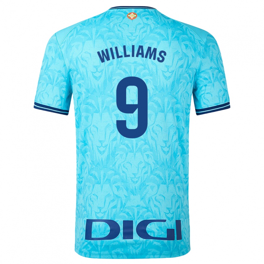 Mujer Camiseta Inaki Williams #9 Cielo Azul 2ª Equipación 2023/24 La Camisa México