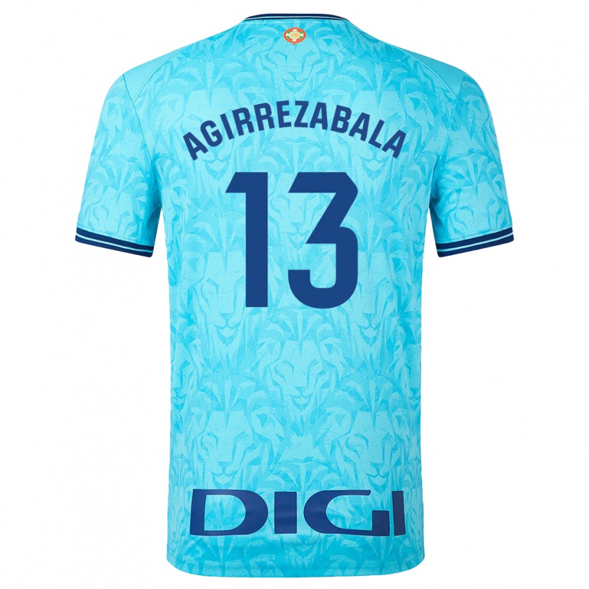 Mujer Camiseta Julen Agirrezabala #13 Cielo Azul 2ª Equipación 2023/24 La Camisa México