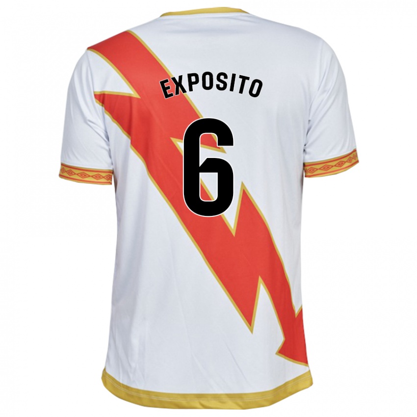 Niño Camiseta Álvaro Expósito #6 Blanco 1ª Equipación 2023/24 La Camisa México