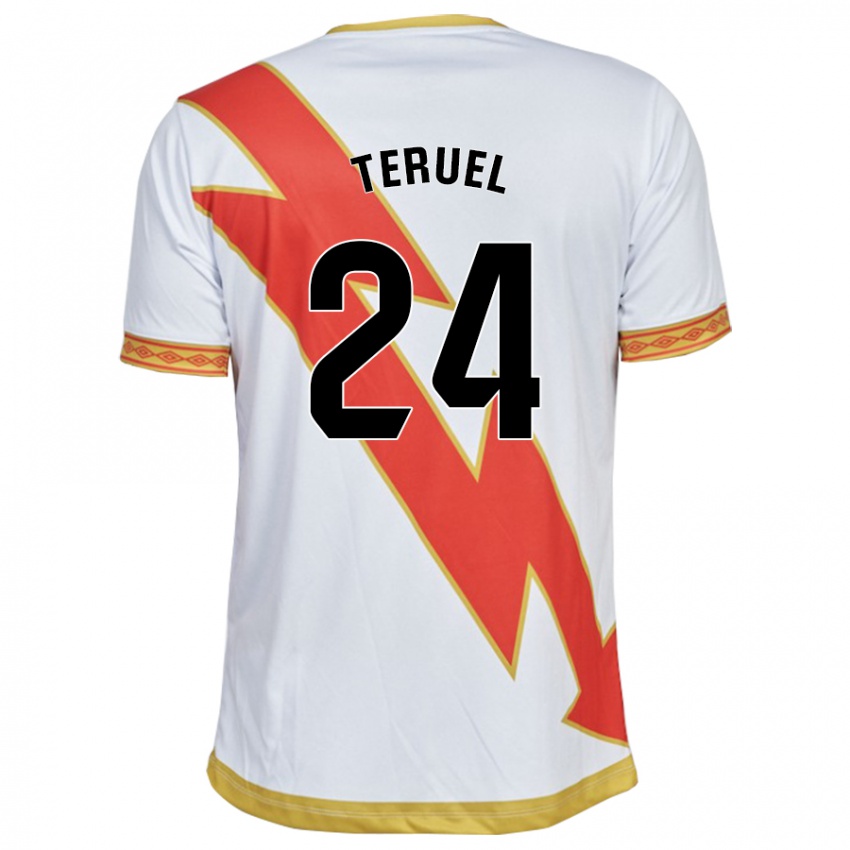 Niño Camiseta Laura Teruel Montero #24 Blanco 1ª Equipación 2023/24 La Camisa México