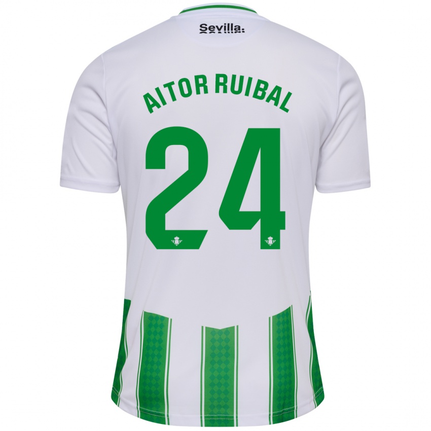 Niño Camiseta Aitor Ruibal #24 Blanco 1ª Equipación 2023/24 La Camisa México