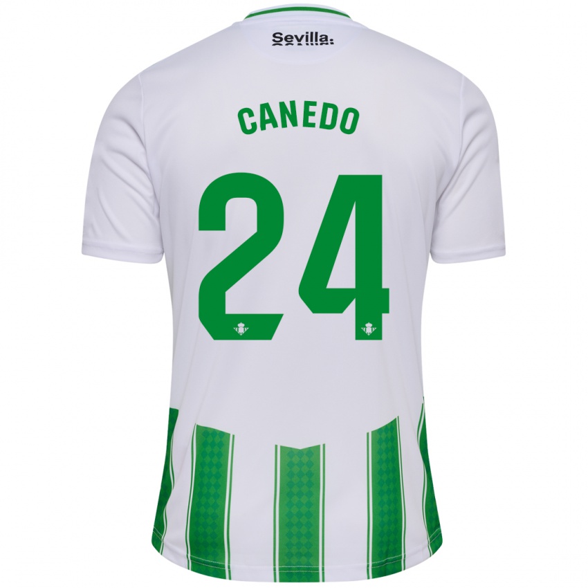Niño Camiseta Damián Canedo #24 Blanco 1ª Equipación 2023/24 La Camisa México