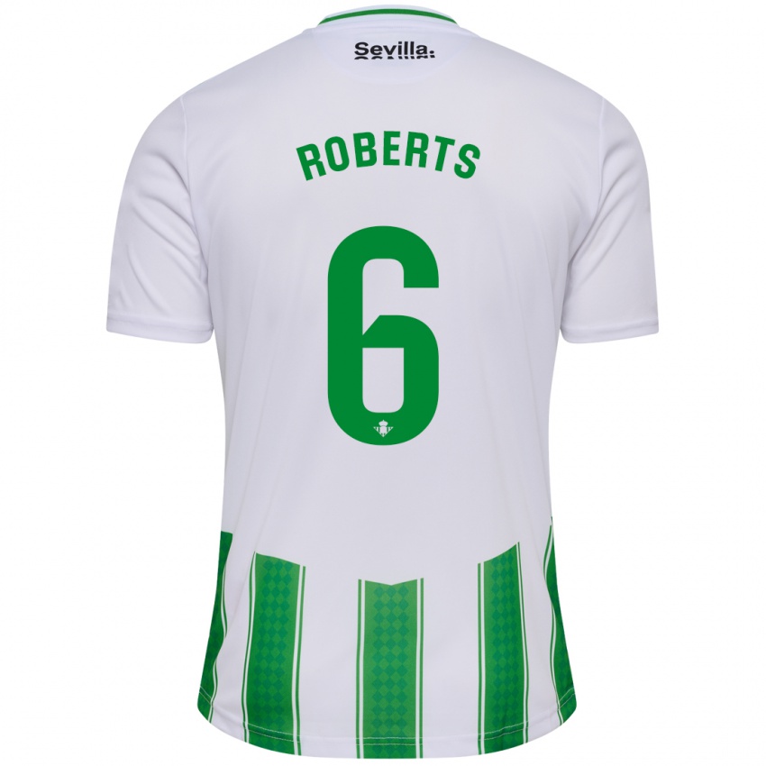 Niño Camiseta Rhiannon Roberts #6 Blanco 1ª Equipación 2023/24 La Camisa México