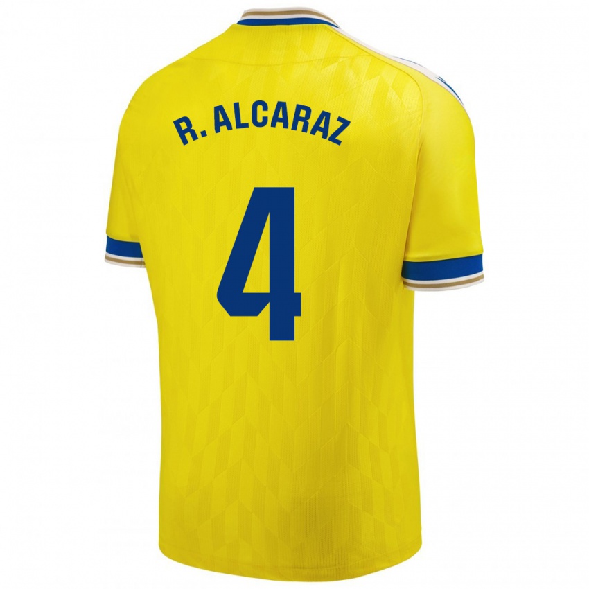 Niño Camiseta Rubén Alcaraz #4 Amarillo 1ª Equipación 2023/24 La Camisa México