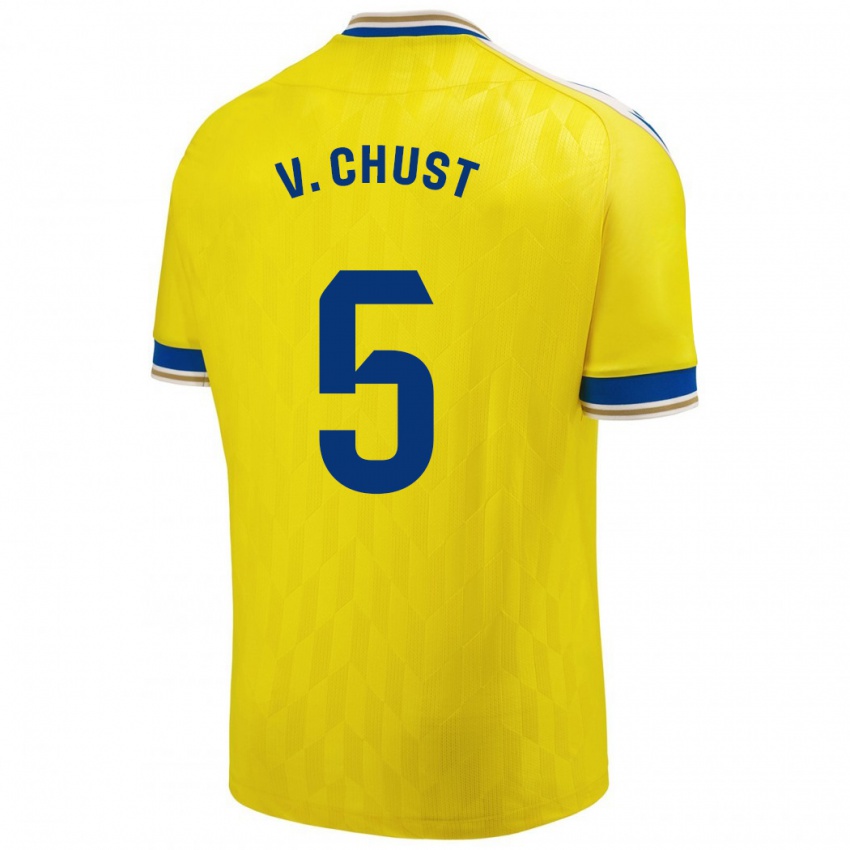 Niño Camiseta Victor Chust #5 Amarillo 1ª Equipación 2023/24 La Camisa México