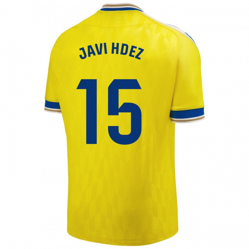 Niño Camiseta Javi Hernández #15 Amarillo 1ª Equipación 2023/24 La Camisa México