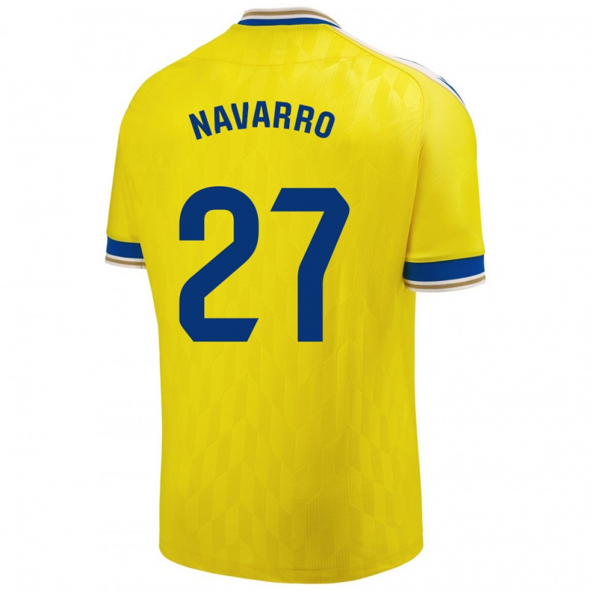 Niño Camiseta Robert Navarro #27 Amarillo 1ª Equipación 2023/24 La Camisa México