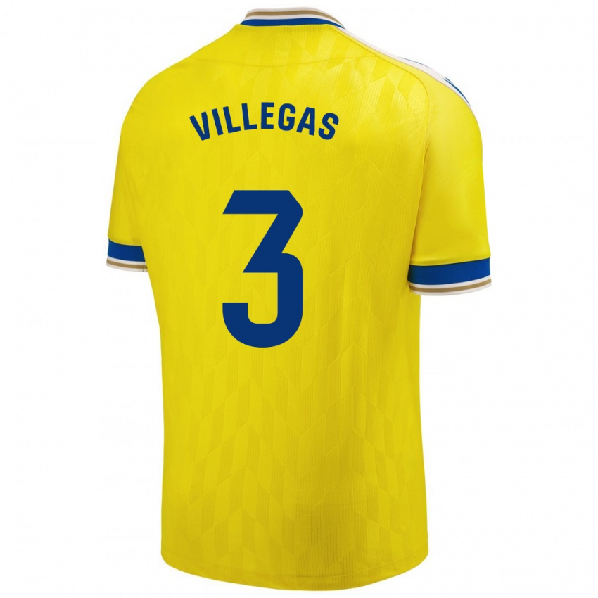 Niño Camiseta Virginia Villegas Rico #3 Amarillo 1ª Equipación 2023/24 La Camisa México