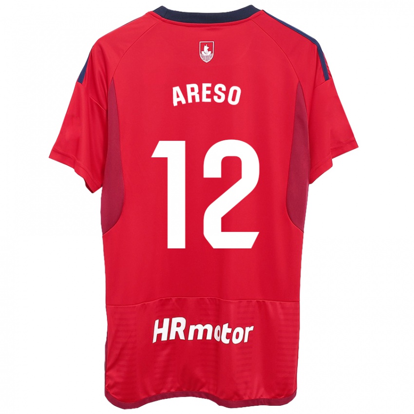 Niño Camiseta Jesús Areso #12 Rojo 1ª Equipación 2023/24 La Camisa México