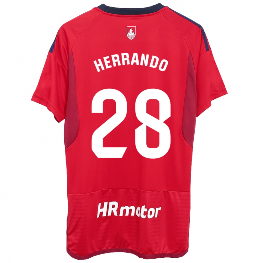 Niño Camiseta Jorge Herrando #28 Rojo 1ª Equipación 2023/24 La Camisa México