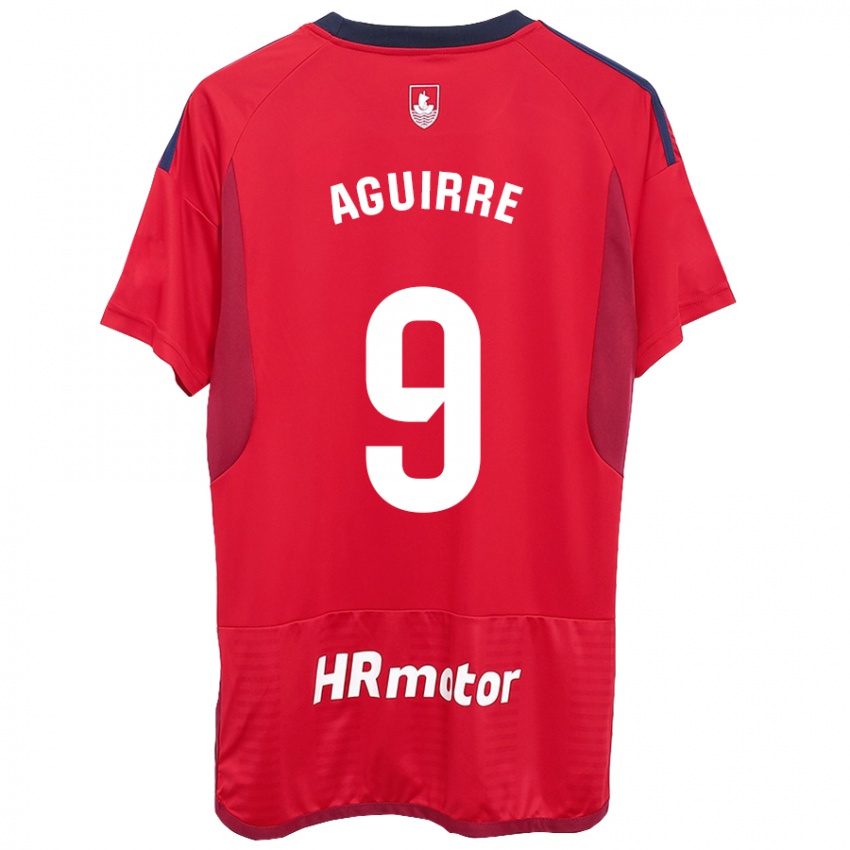 Niño Camiseta Jorge Aguirre #9 Rojo 1ª Equipación 2023/24 La Camisa México