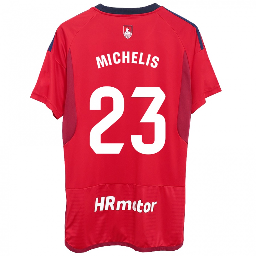 Niño Camiseta Nikolaos Michelis #23 Rojo 1ª Equipación 2023/24 La Camisa México