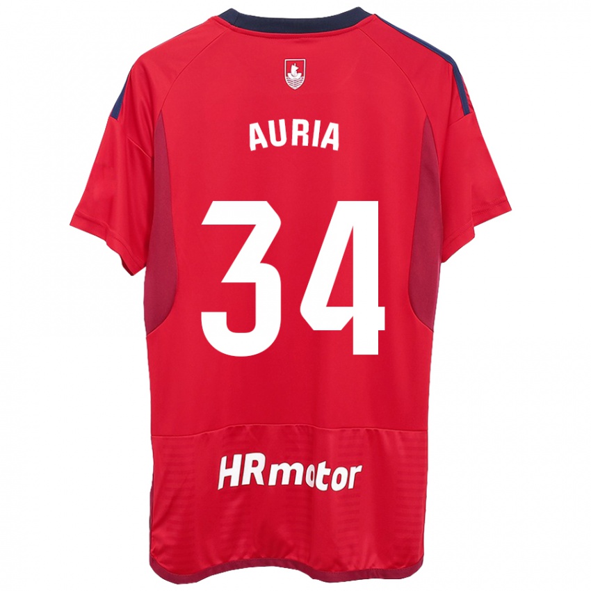 Niño Camiseta Miguel Auria #34 Rojo 1ª Equipación 2023/24 La Camisa México