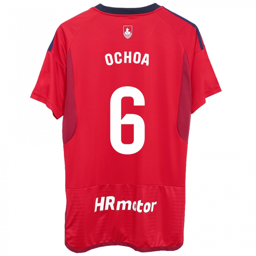 Niño Camiseta Celia Ochoa Ibañez #6 Rojo 1ª Equipación 2023/24 La Camisa México