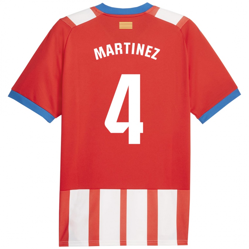 Niño Camiseta Arnau Martínez #4 Rojo Blanco 1ª Equipación 2023/24 La Camisa México