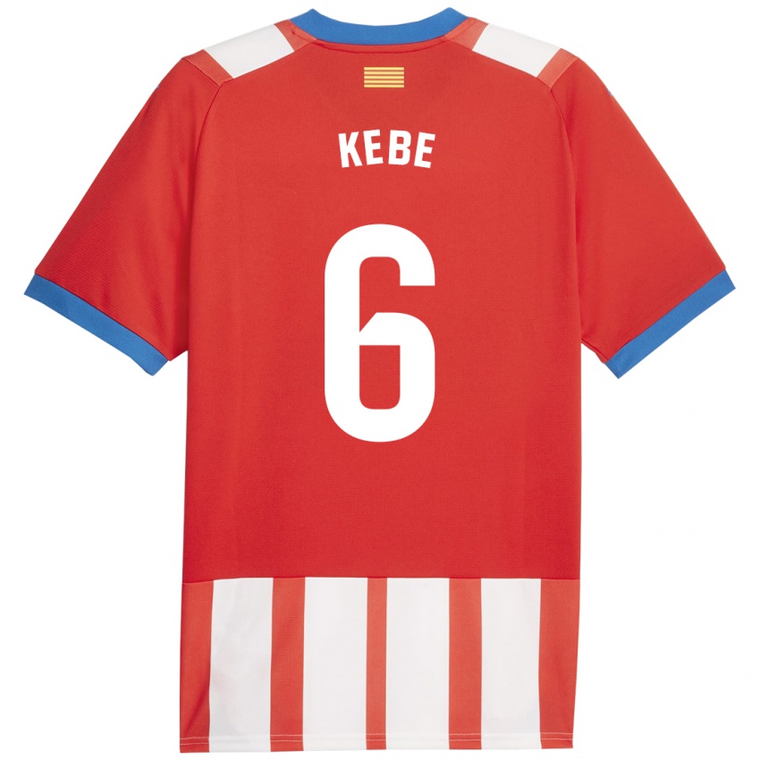 Niño Camiseta Ibrahima Kébé #6 Rojo Blanco 1ª Equipación 2023/24 La Camisa México