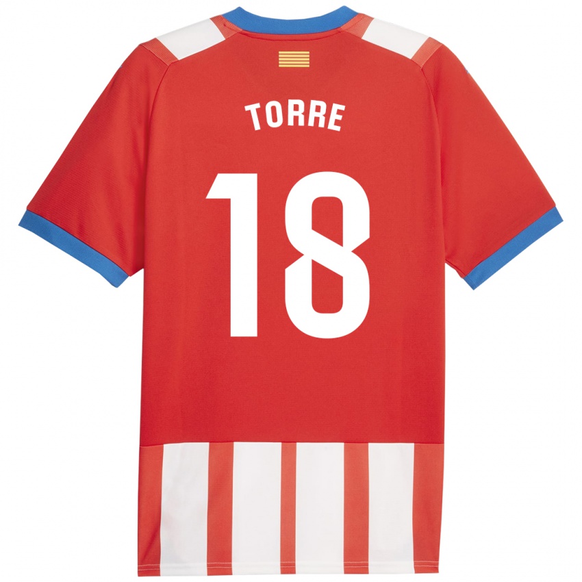 Niño Camiseta Pablo Torre #18 Rojo Blanco 1ª Equipación 2023/24 La Camisa México