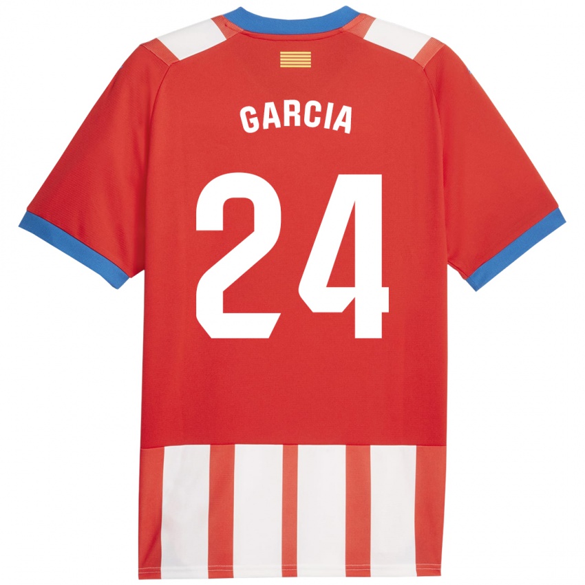 Niño Camiseta Borja García #24 Rojo Blanco 1ª Equipación 2023/24 La Camisa México