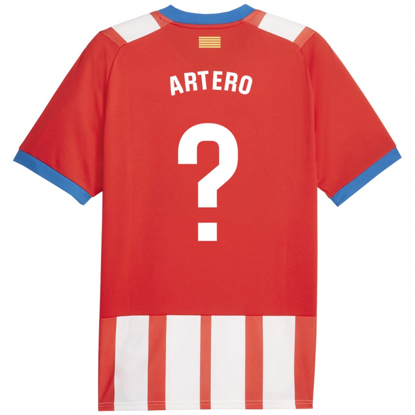 Niño Camiseta Ricard Artero #0 Rojo Blanco 1ª Equipación 2023/24 La Camisa México