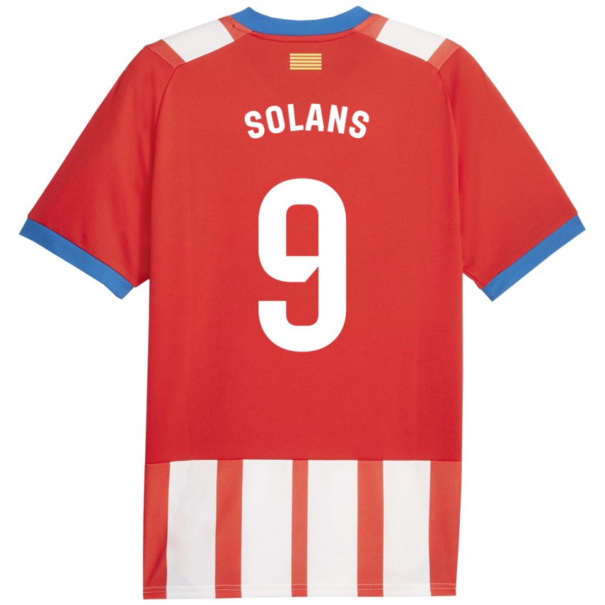 Niño Camiseta Sergi Solans #9 Rojo Blanco 1ª Equipación 2023/24 La Camisa México