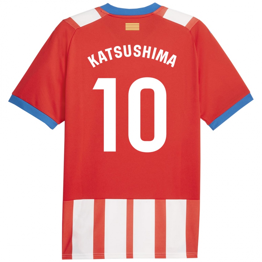 Niño Camiseta Shinnosuke Katsushima #10 Rojo Blanco 1ª Equipación 2023/24 La Camisa México