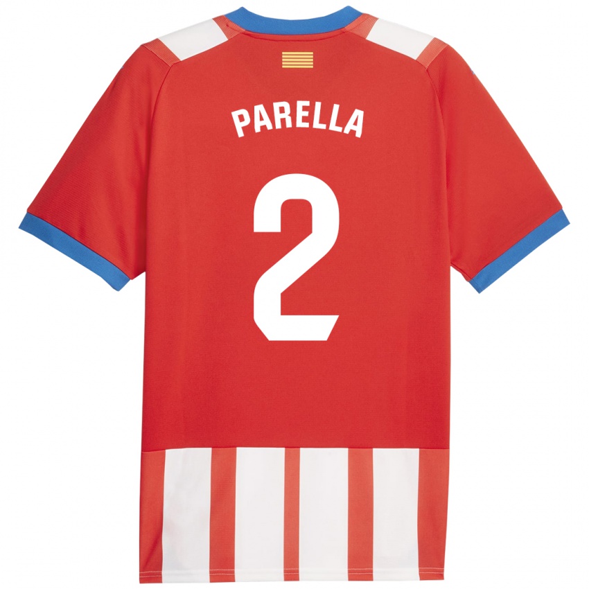 Niño Camiseta Virginia Parella #2 Rojo Blanco 1ª Equipación 2023/24 La Camisa México