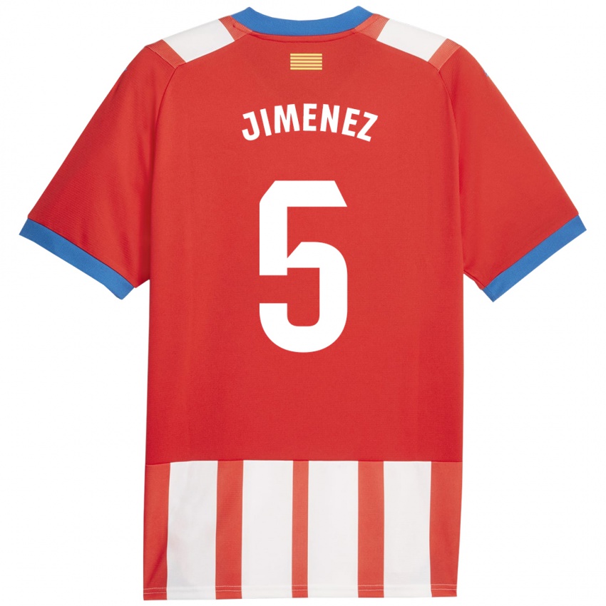 Niño Camiseta Ángela Jiménez #5 Rojo Blanco 1ª Equipación 2023/24 La Camisa México