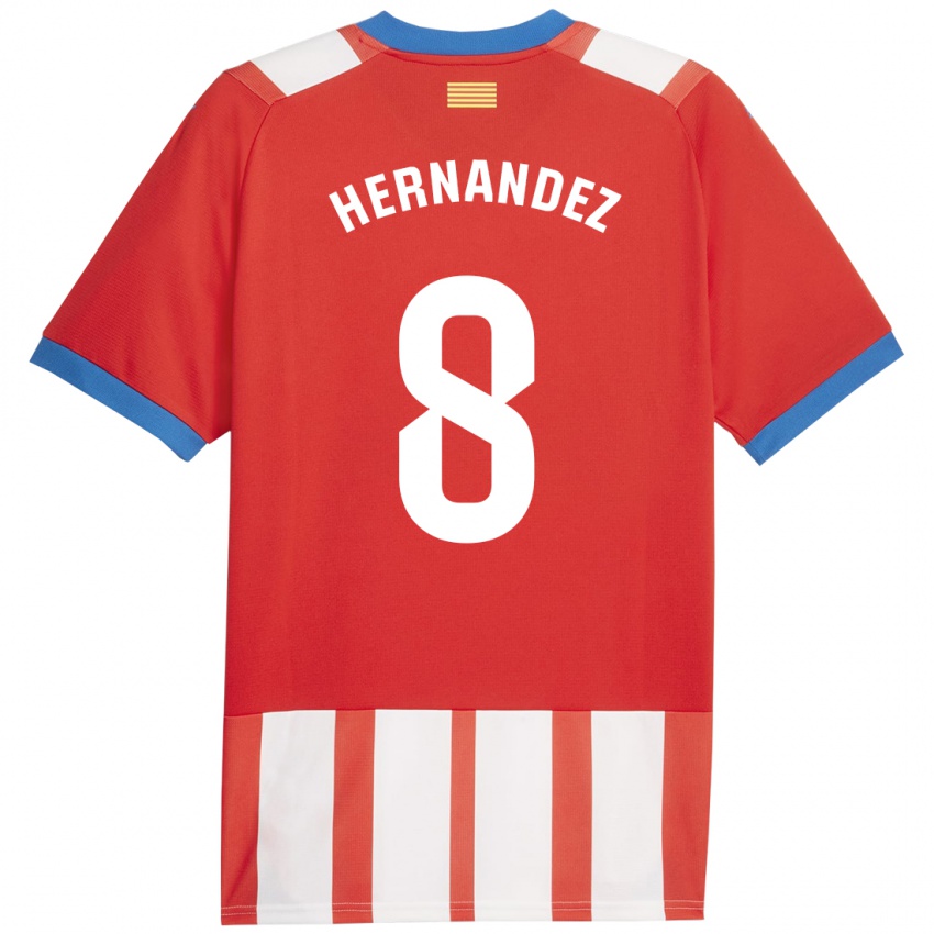 Niño Camiseta Sofia Hernández #8 Rojo Blanco 1ª Equipación 2023/24 La Camisa México