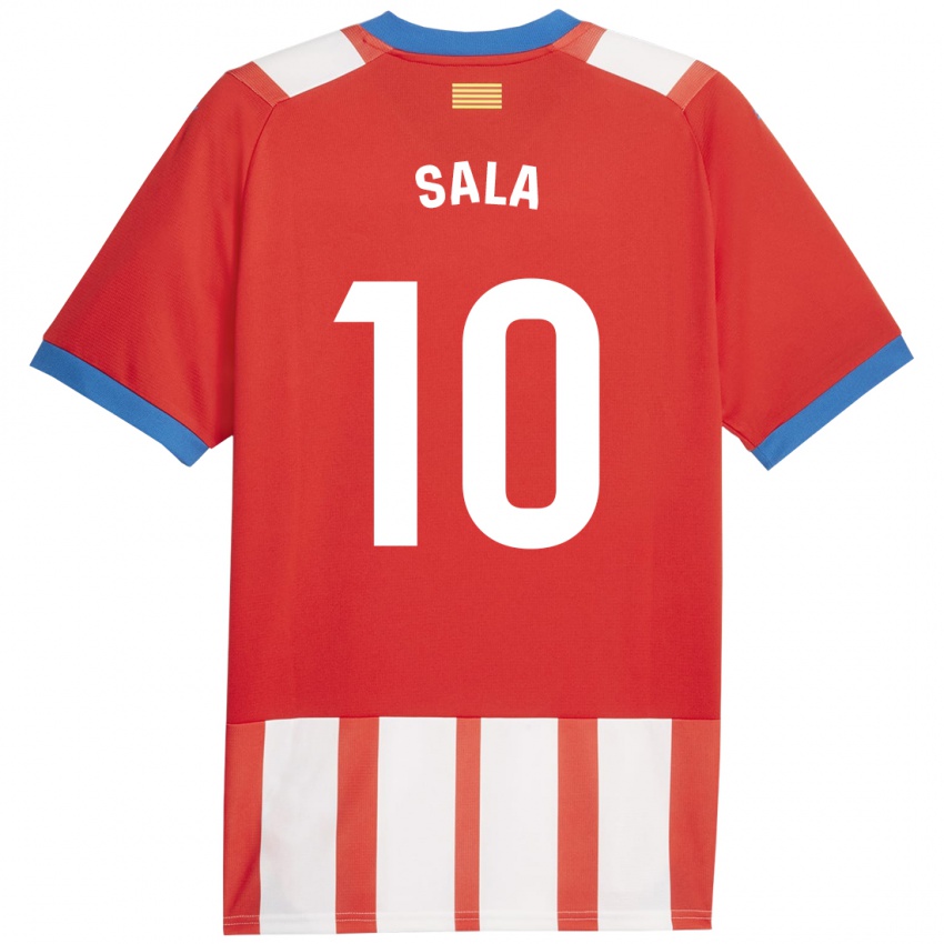 Niño Camiseta Georgina Sala #10 Rojo Blanco 1ª Equipación 2023/24 La Camisa México