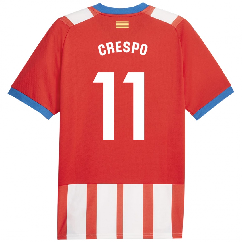 Niño Camiseta Lydia Crespo #11 Rojo Blanco 1ª Equipación 2023/24 La Camisa México