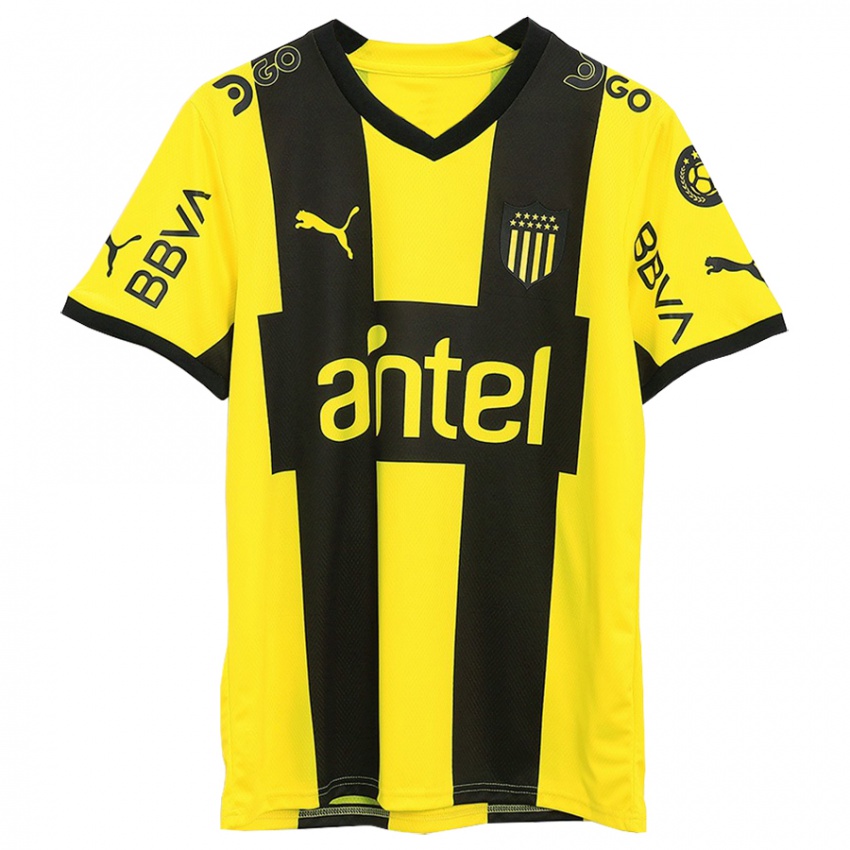 Niño Camiseta Pedro Milans #20 Amarillo Negro 1ª Equipación 2023/24 La Camisa México