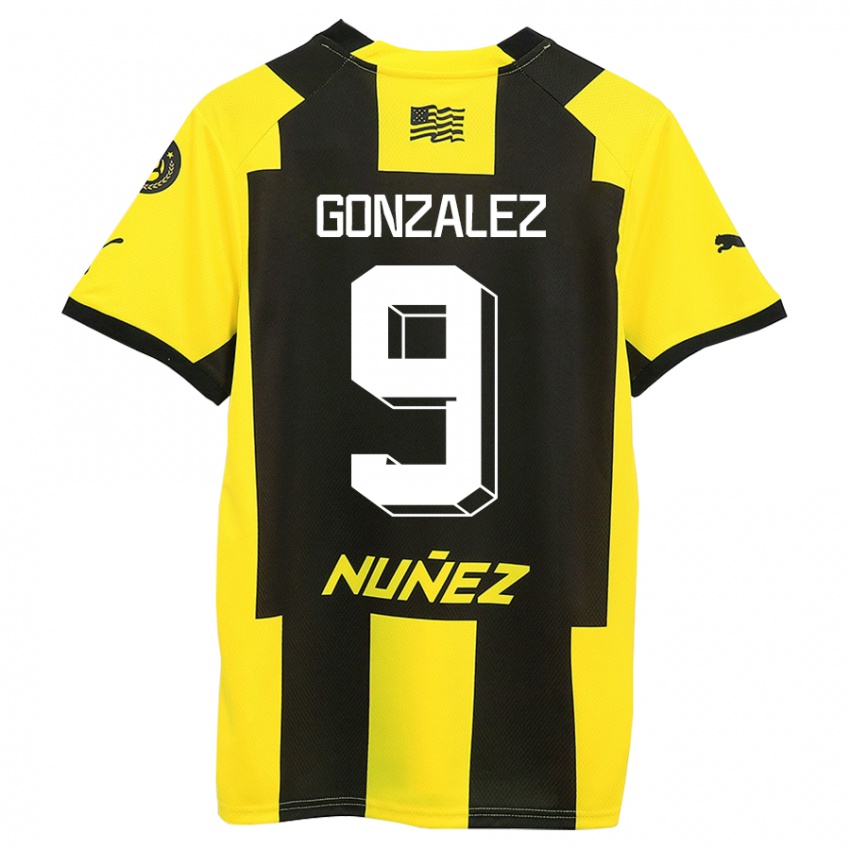 Niño Camiseta Franco González #9 Amarillo Negro 1ª Equipación 2023/24 La Camisa México