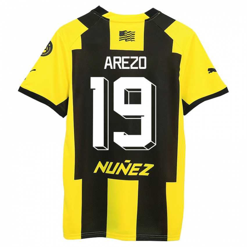 Niño Camiseta Matías Arezo #19 Amarillo Negro 1ª Equipación 2023/24 La Camisa México