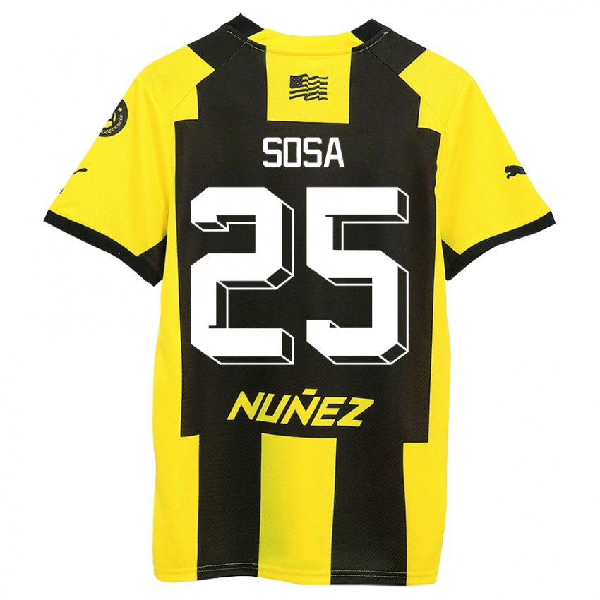 Niño Camiseta Ignacio Sosa #25 Amarillo Negro 1ª Equipación 2023/24 La Camisa México